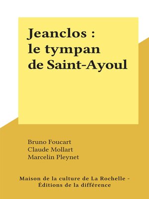 cover image of Jeanclos